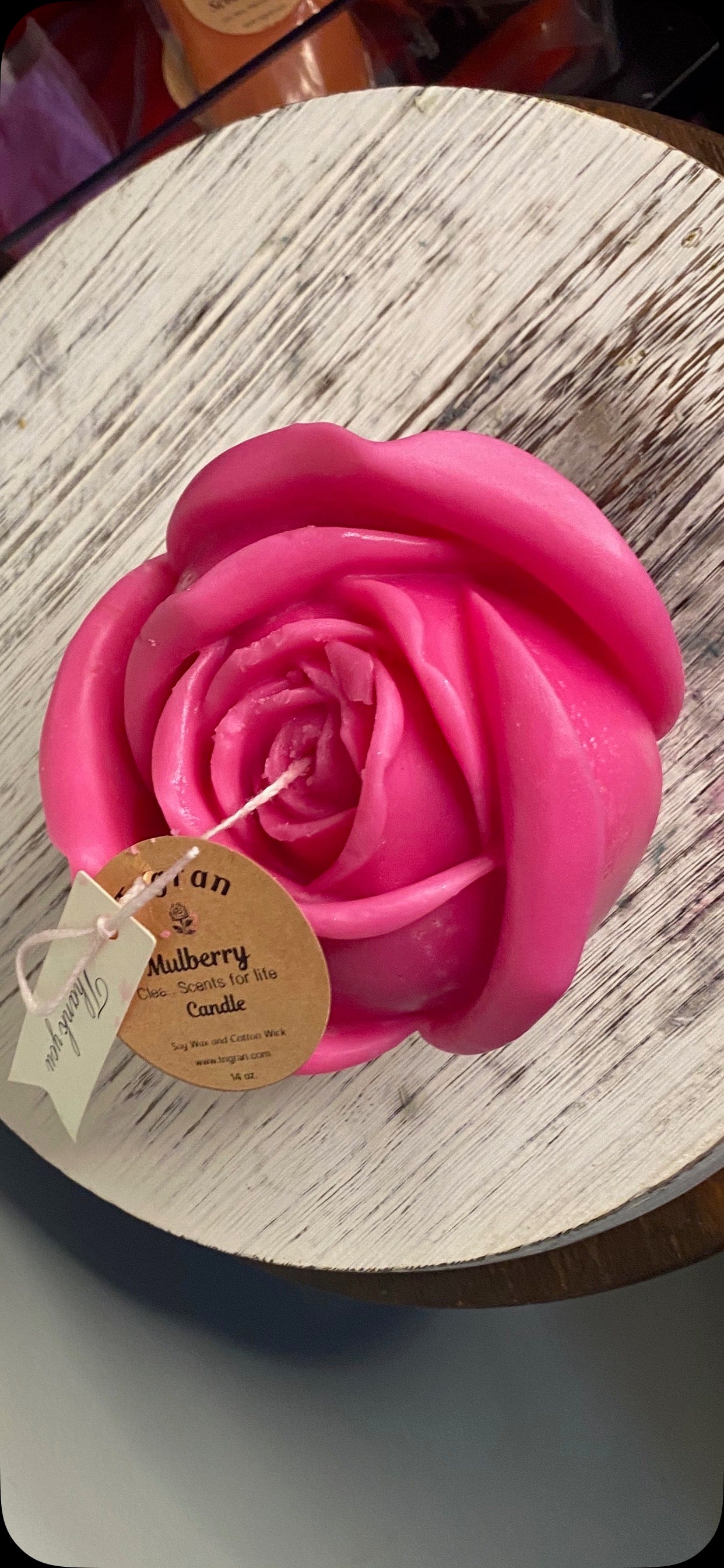 Hot Pink 14 oz Rose for Valentines, Birthdays, Anniversary, House Warming or Just a Special Gift.